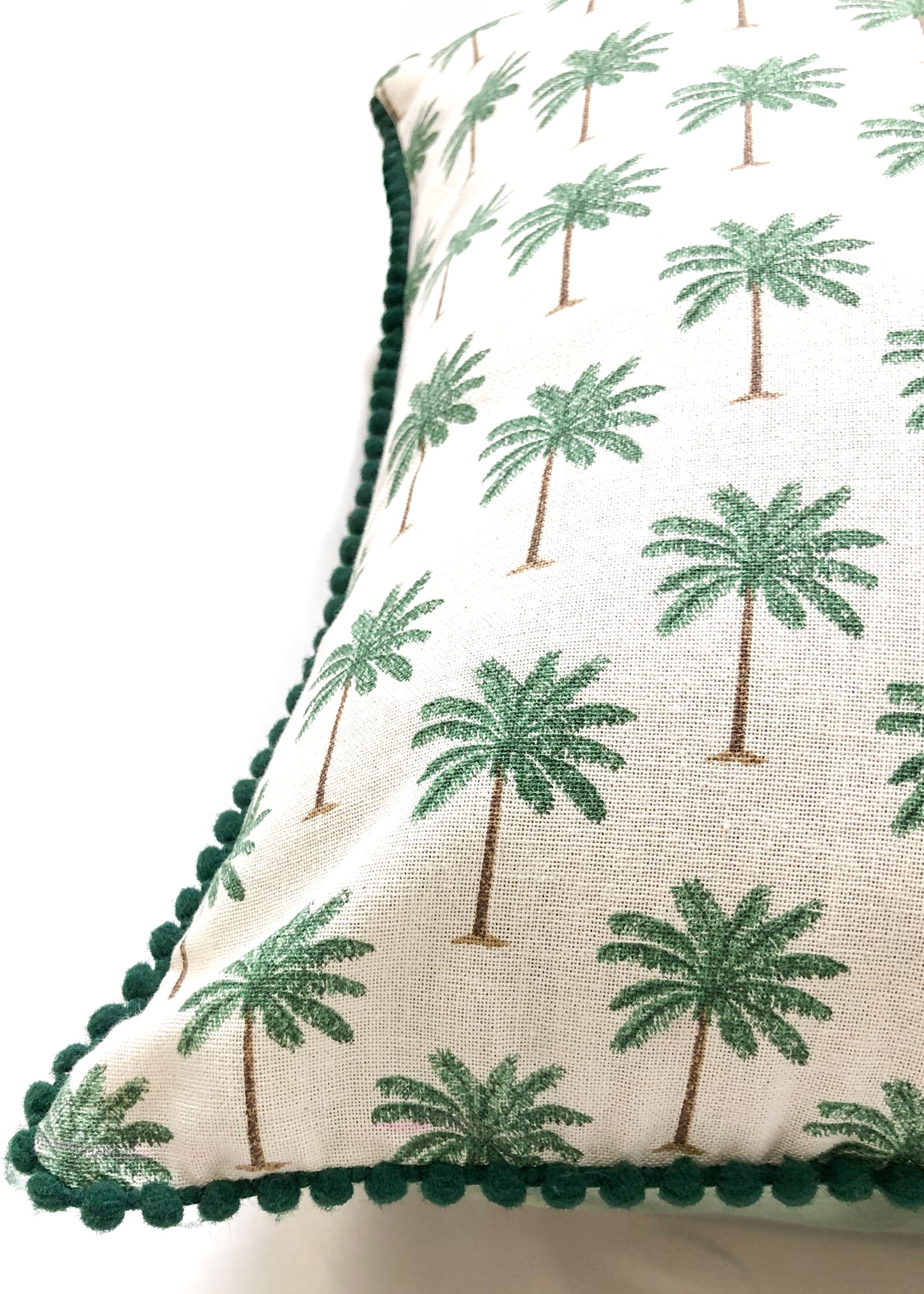 Maad Palm Print Cotton Cushion Cover