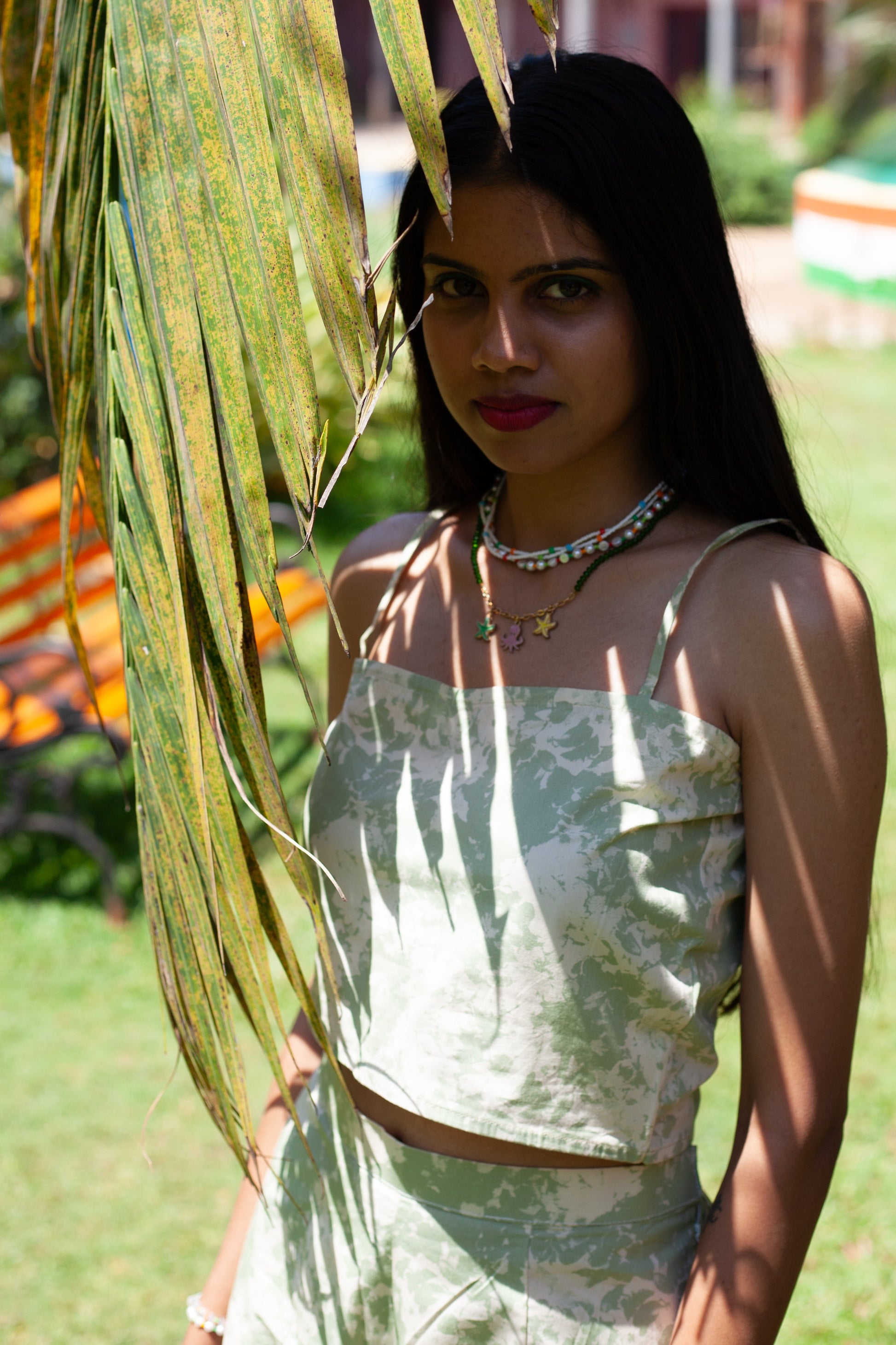Pista Swirl Asymmetrical Crop Top