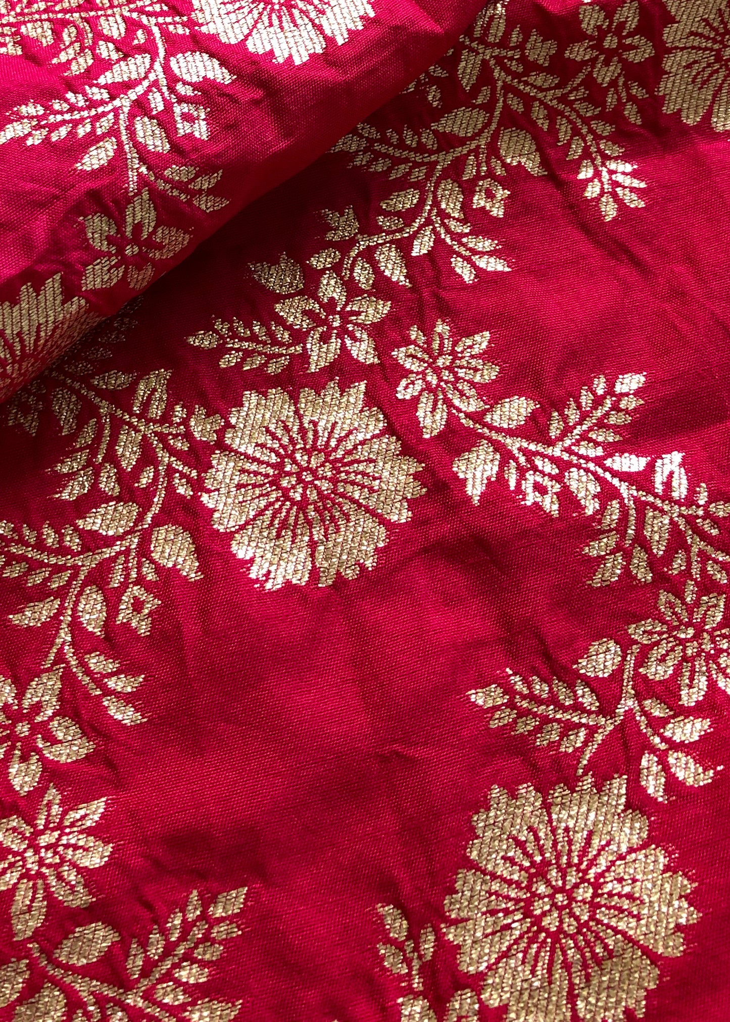 Phoolori Floral Brocade Silk Table Runner