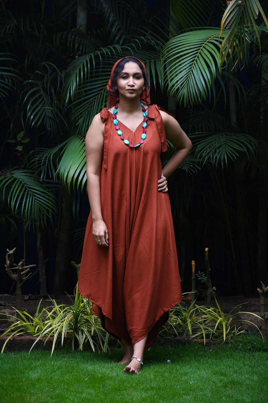 Tie-Shoulder Jumpsuit