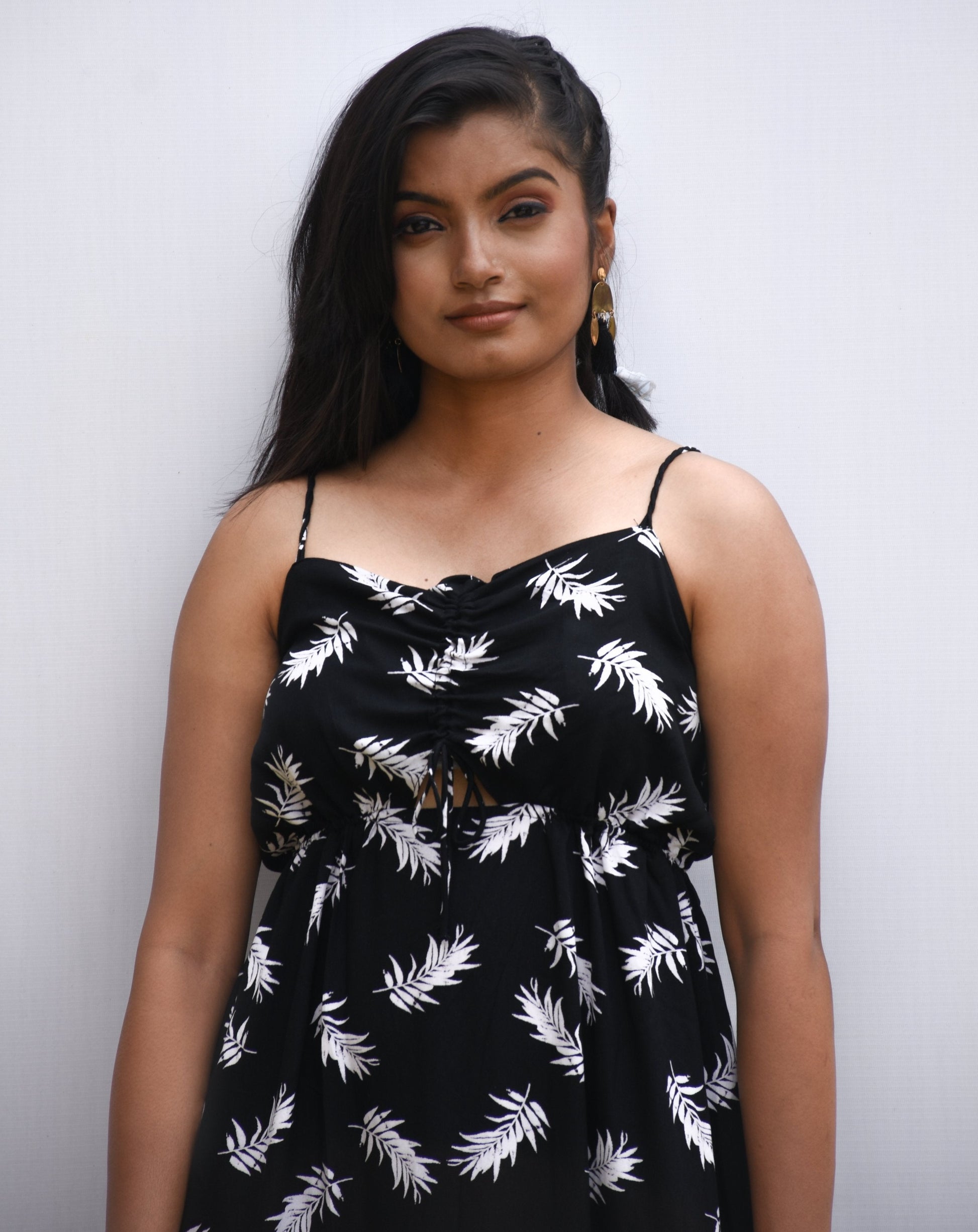 Cut-out Black Maxi Dress