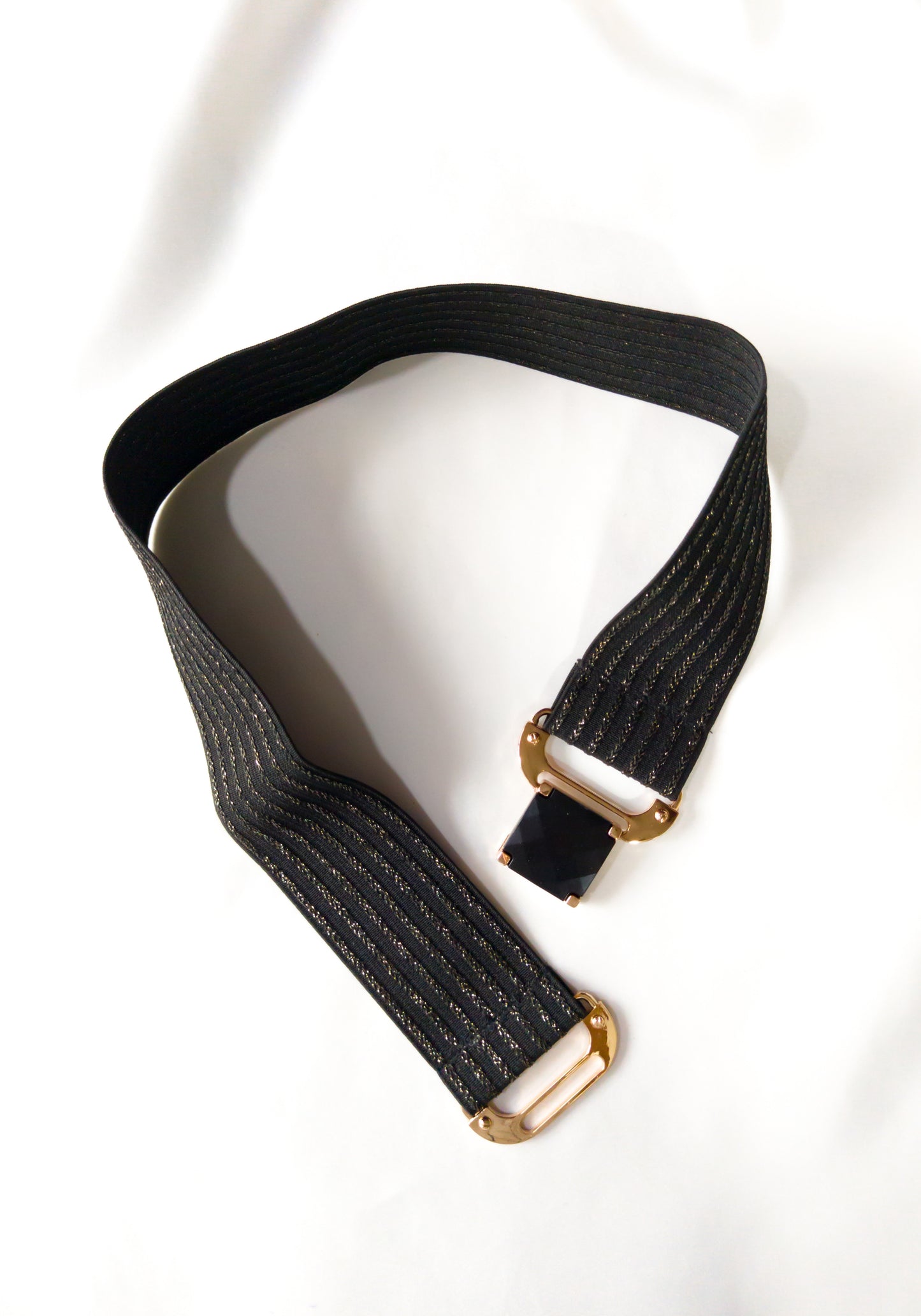 Wide Stretch Buckle Belt